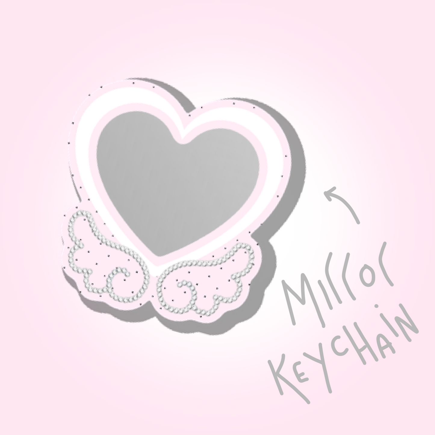 Angel mirror keychain { pre order }