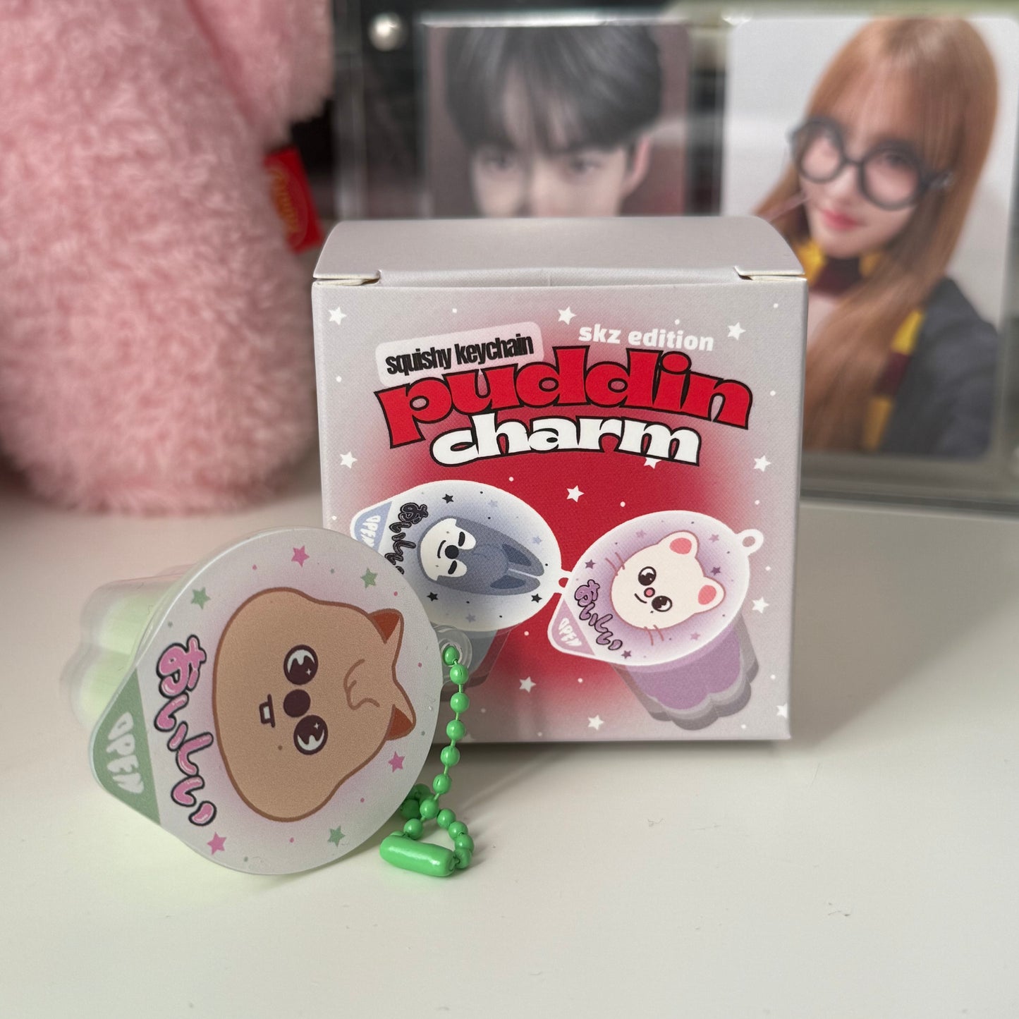 Skz pudding keychain blind box
