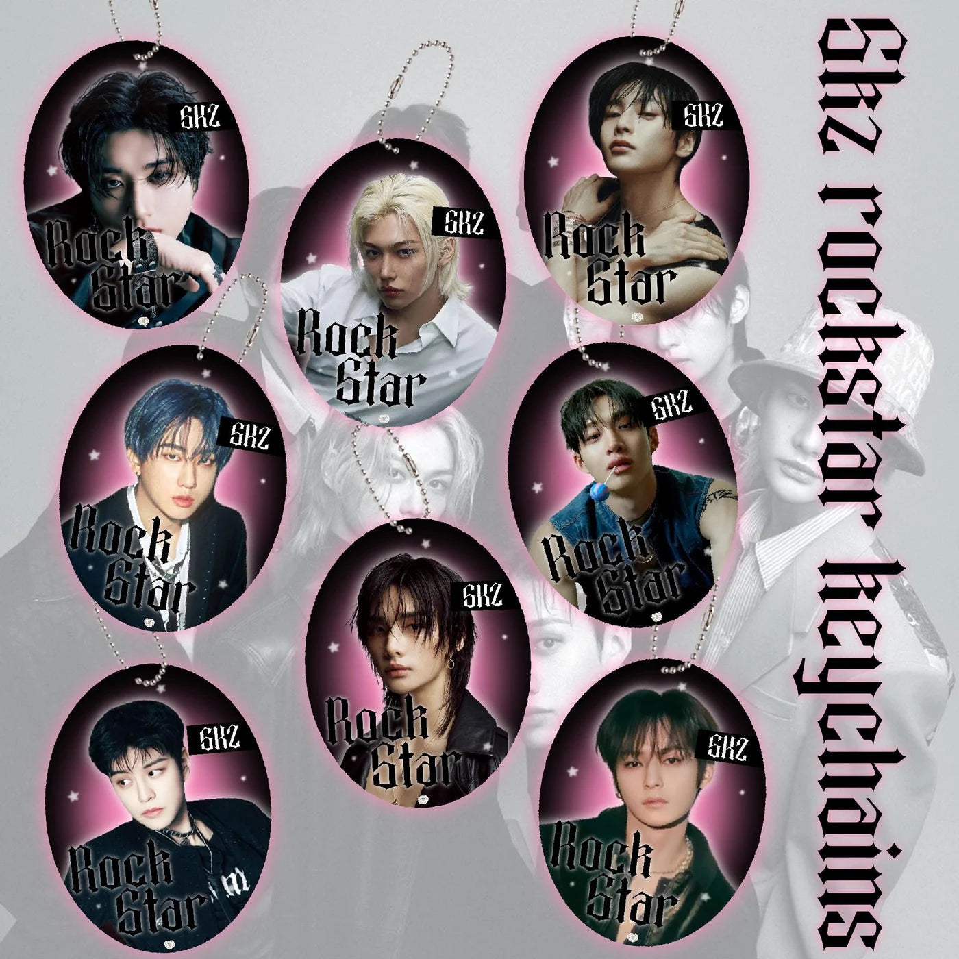 Skz rockstar keychain