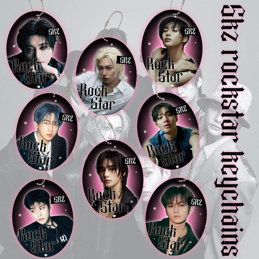 Skz rockstar keychain